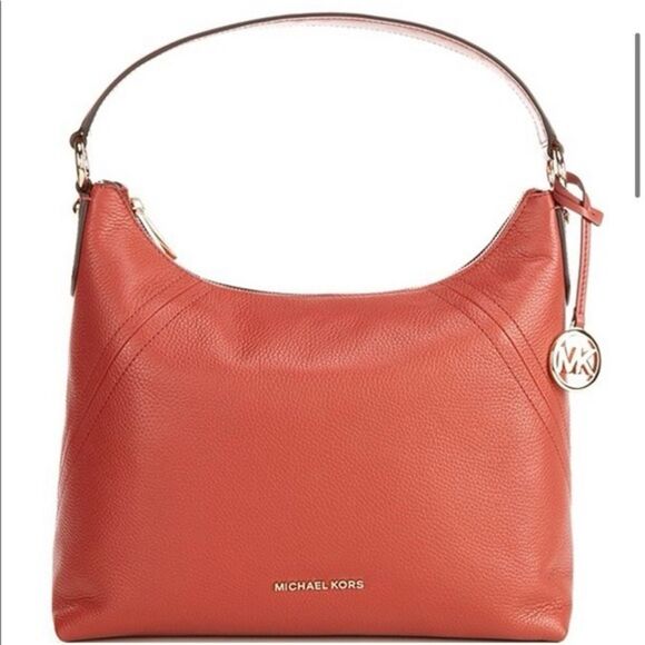 MICHAEL KORS Aria Hobo Fulton Ciara Nolita Shoulder Bag Salmon Bedford Raven - Picture 1 of 15